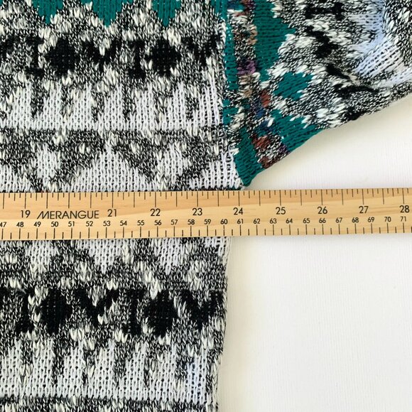 Vintage Knit Eclectic Grandpa Grandma Madison Pattern Fall Sweater Fisherman - Picture 6 of 9